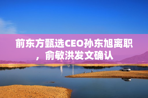 前东方甄选CEO孙东旭离职，俞敏洪发文确认