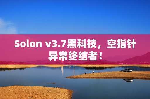 Solon v3.7黑科技,空指针异常终结者! Solon v3.7黑科技,空指针异常终结者!