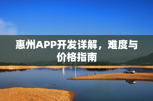 惠州APP开发详解，难度与价格指南
