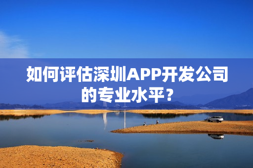 如何评估深圳APP开发公司的专业水平？