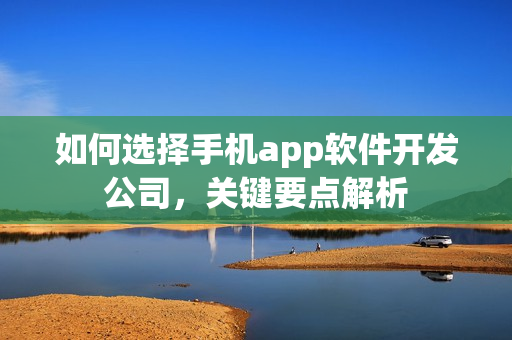 如何选择手机app软件开发公司,关键要点解析 如何选择手机app软件开发公司,关键要点解析