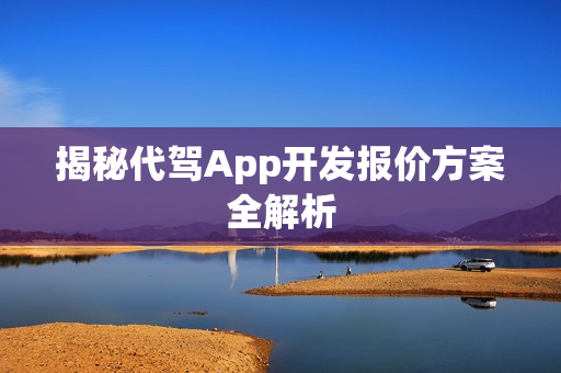 揭秘代驾App开发报价方案全解析