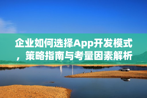 企业如何选择App开发模式，策略指南与考量因素解析