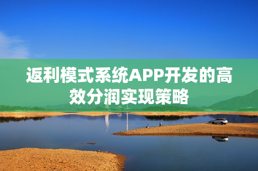 返利模式系统APP开发的高效分润实现策略