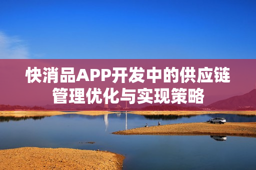 快消品APP开发中的供应链管理优化与实现策略