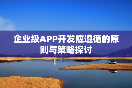 企业级APP开发应遵循的原则与策略探讨