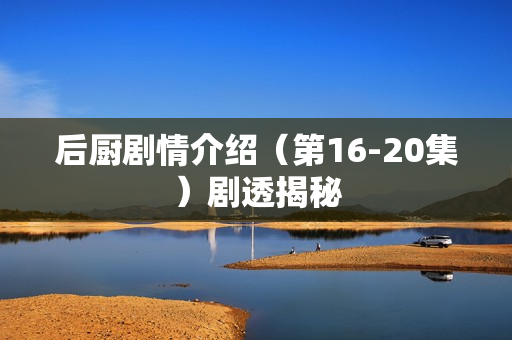 后厨剧情介绍（第16-20集）剧透揭秘