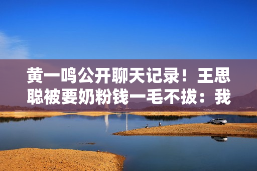 黄一鸣公开聊天记录！王思聪被要奶粉钱一毛不拔：我没钱你忍忍吧