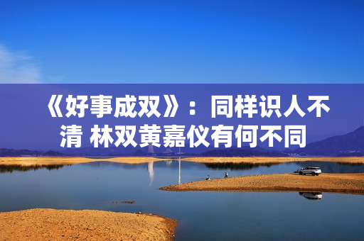 《好事成双》：同样识人不清 林双黄嘉仪有何不同