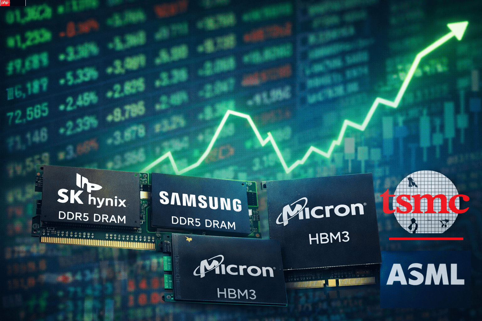 AI需求推升记忆体行情 三星、SK海力士领军半导体股全球大涨