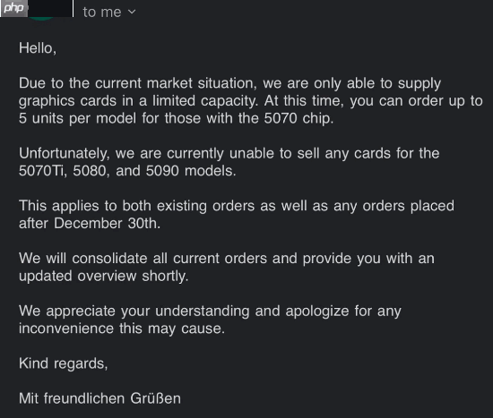 德国零售商抱怨高端显卡