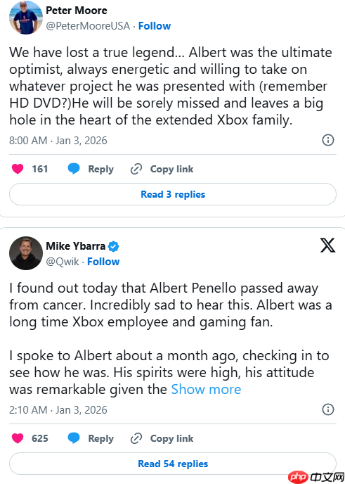 微软Xbox元老Albert Penello逝世!多位行业大佬发文缅怀