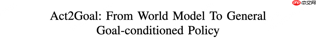 智元发布 Act2Goal 方案：世界模型让机器人真正懂得如何达成目标