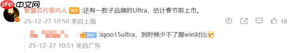 多款超大杯机型发布时间曝光：iQOO 15 Ultra春节前？