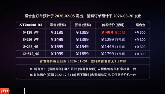 首发999元起！KT R2复古掌机正式发布：双比例屏可选+天玑7300