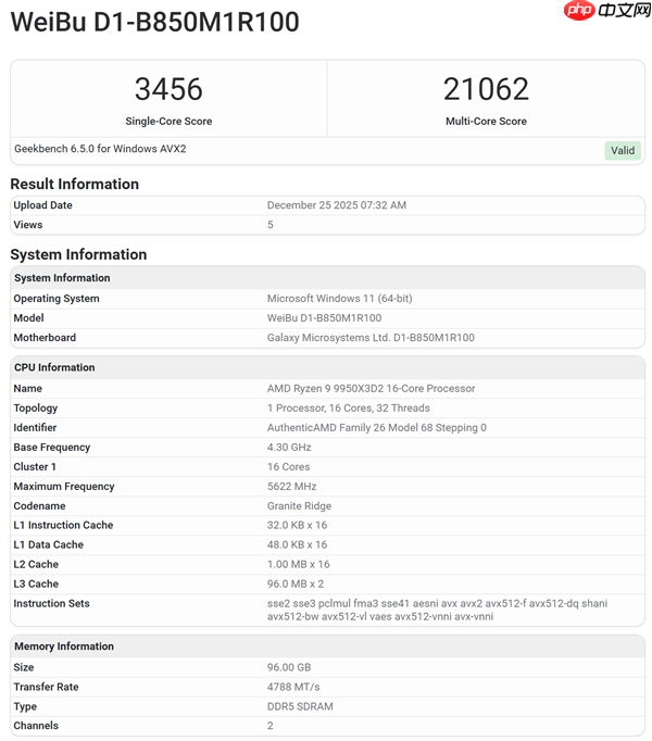 史上最强X3D CPU!9950X3D2首次曝光:双3D V-Cache、192MB缓存