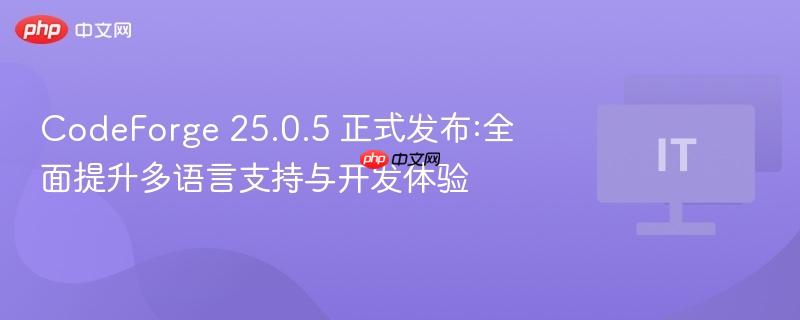 CodeForge 25.0.5全新发布，多语言支持与开发体验的全面升级