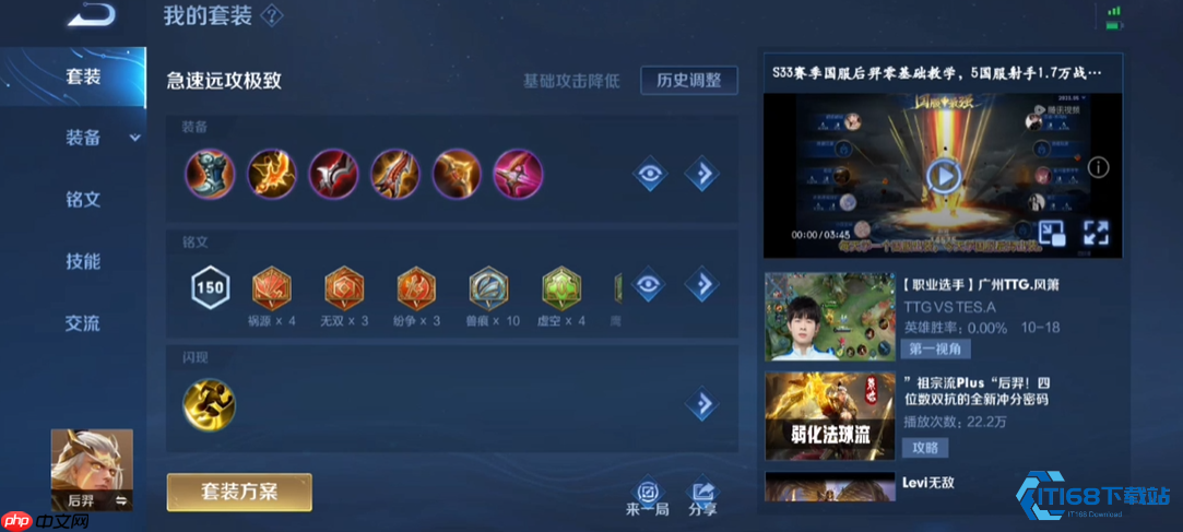 后羿无铭文出装全攻略:从零开始打造输出核心