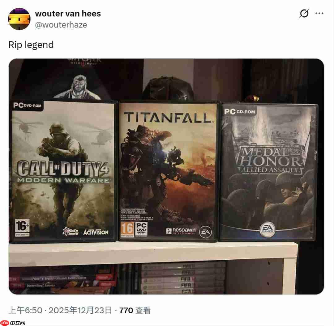 传奇谢幕！业界多名开发者悼念FPS传奇开发者Vince Zampella