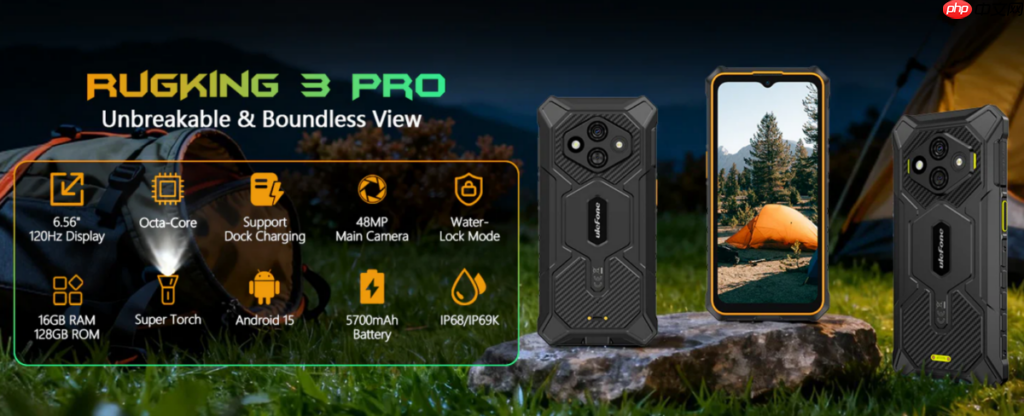 $899 极限防护!Ulefone RugKing3 Pro 三防手机抵港:Android 15 + AI 助手