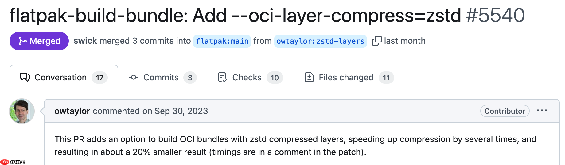 Flatpak 引入 Zstd 压缩，提升 OCI 打包效率