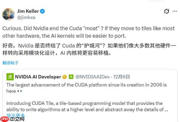 CUDA 20年来最大更新!芯片大神Jim Keller:NVIDIA在拆护城河