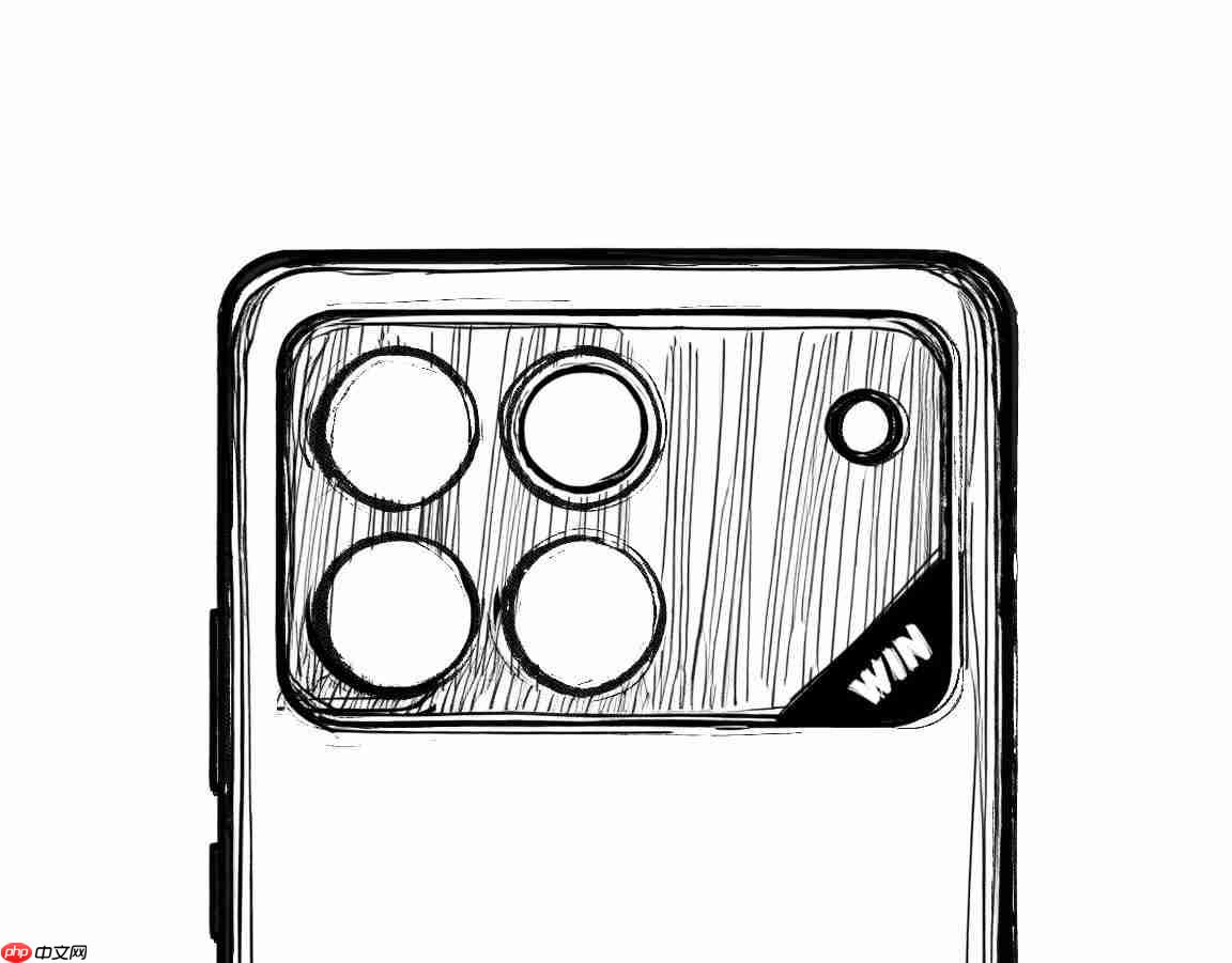 荣耀WIN系列线稿曝光 采用横向矩阵后置模组 有WIN标志名牌