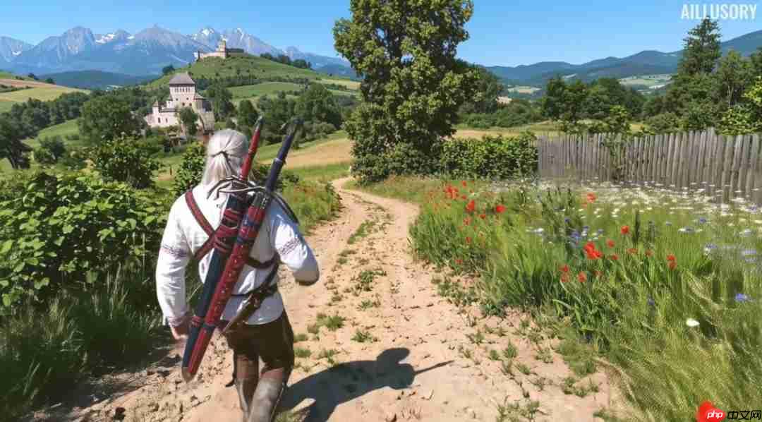 未来之作! AI重塑游戏画面让《巫师3》成为写实电影