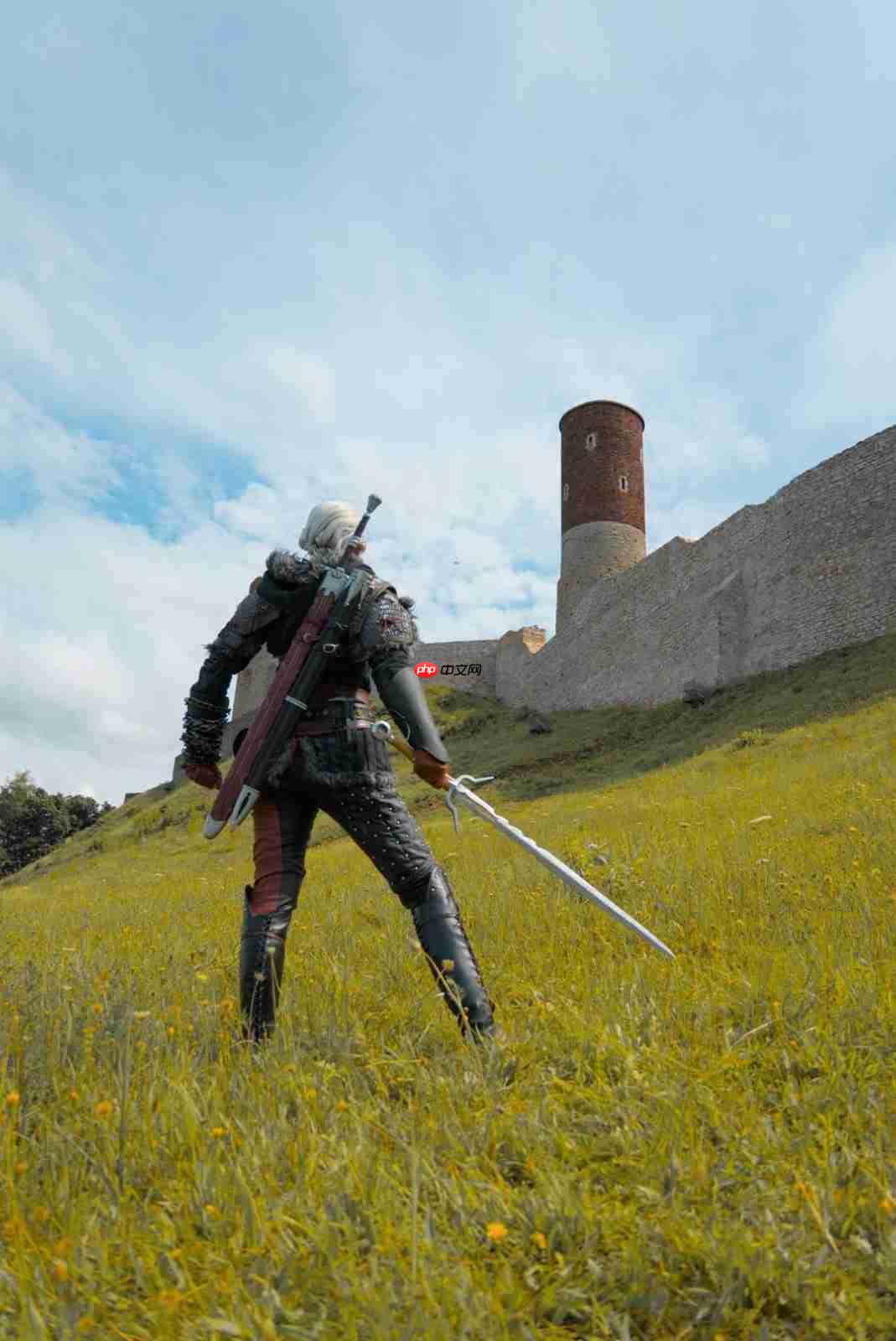 巫师4希里cos服粉丝自制，传统工艺展现帅气风采