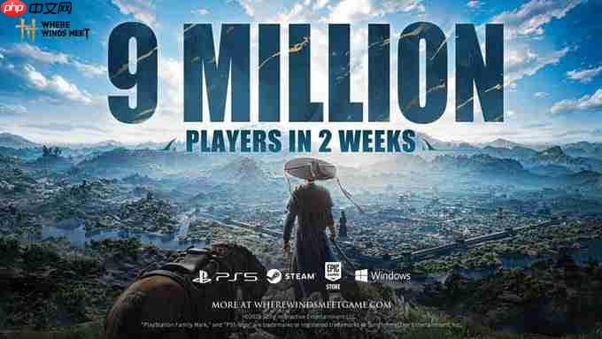 燕云十六声玩家数破九百万，畅销榜排名第五！