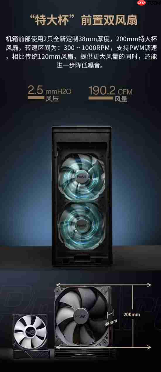 首发2199元:华硕创梦60 PA602限定版机箱开启新品预约,自带2只200mm特大杯风扇
