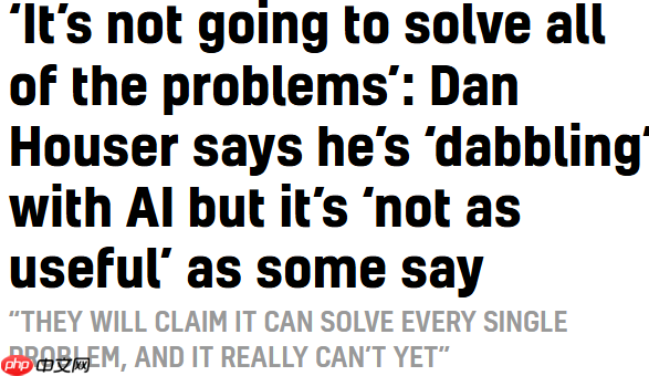 R星前联合创始人：AI之于游戏开发还没有人们想象那么给力