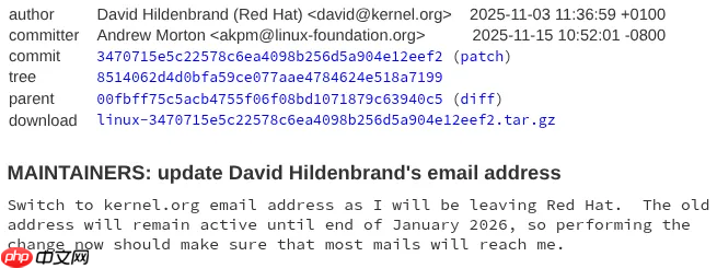 红帽资深 Linux 内核工程师 David Hildenbrand 将于明年离职