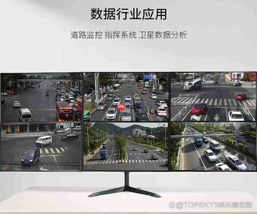 多屏显示解决方案——六屏显示器支架