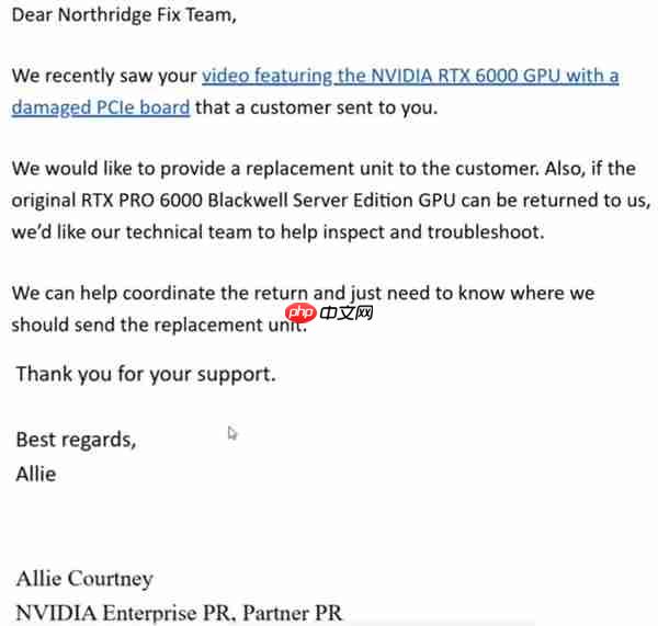 1万美元的RTX PRO 6000显卡损坏没法修:NVIDIA同意换新了!