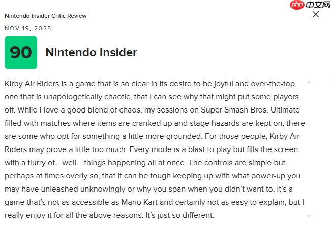 《星之卡比:空中骑士》M站均分78分:对原作理念的极致发挥