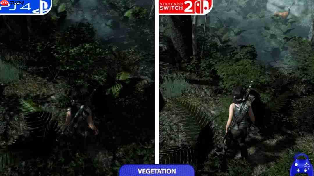 略逊一筹! 《古墓丽影:终极版》Switch版与PS4版画面性能对比