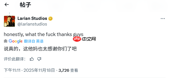 《博德之门3》再度获得TGA提名！官方：何意味？