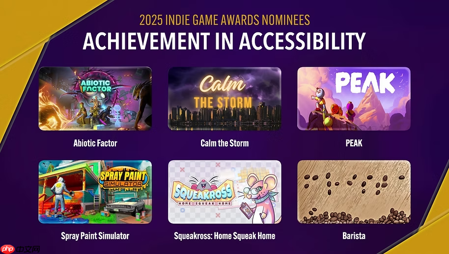 2025独立游戏大奖年度名单公布!新加入“LGBT”奖