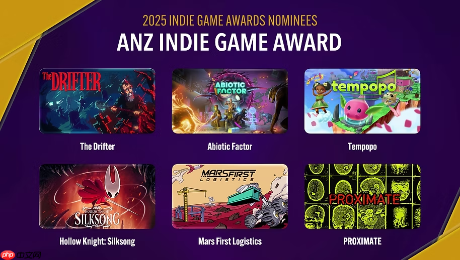 2025独立游戏大奖年度名单公布!新加入“LGBT”奖