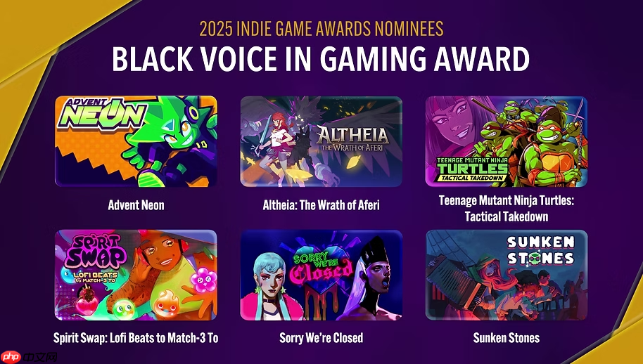 2025独立游戏大奖年度名单公布!新加入“LGBT”奖