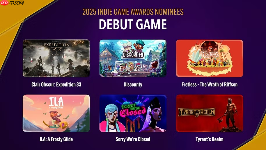 2025独立游戏大奖年度名单公布!新加入“LGBT”奖