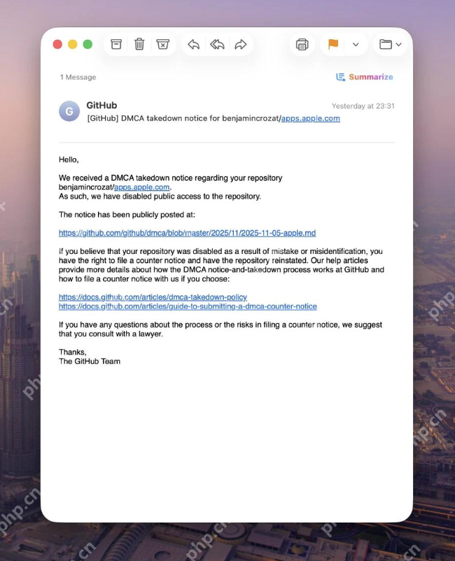 虚惊一场还是亡羊补牢?解密苹果紧急封杀8000+泄露仓库背后 - php中文网