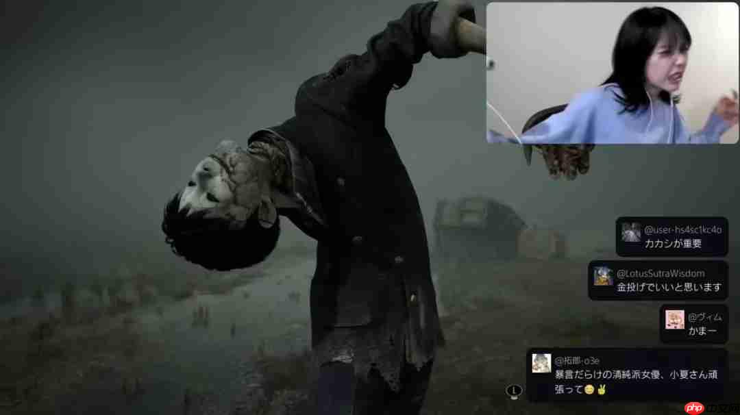 自己吓自己! 加藤小夏第四次直播《寂静岭f》被jumpscare吓飞