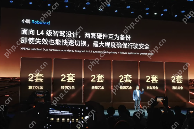 小鹏汽车宣布进军Robotaxi领域:2026年将推三款L4级新车 - php中文网