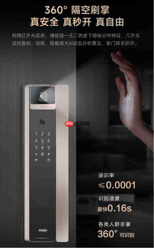 刷脸开门!海尔智能门锁进入京东双·11热卖榜TOP5