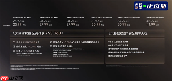 最原创的中国豪华轿车 阿维塔12四激光版上市:限时25.99万起