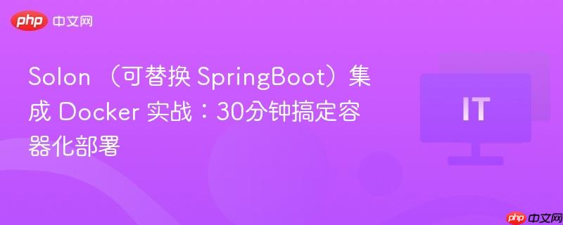 Solon集成Docker实战，快速容器化部署指南（替代SpringBoot）