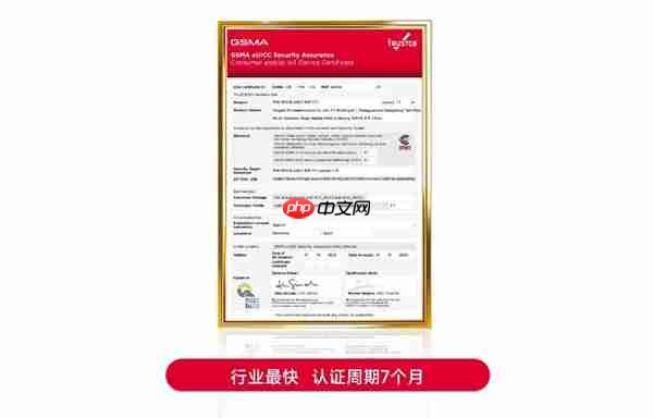 首款海外商用手机eSIM中国芯!紫光同芯TMC-E9系列斩获GSMA eSA认证