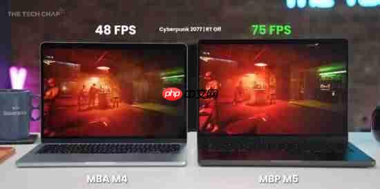 苹果M5游戏性能飞跃!《赛博朋克2077》帧率比M4高290%